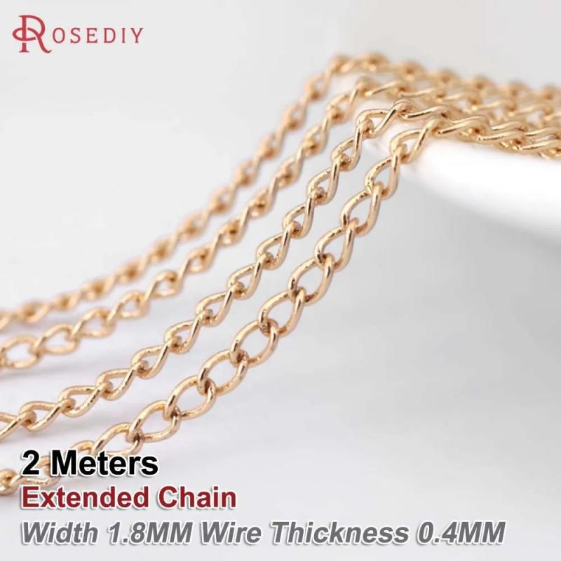 Champagne Copper Necklace Chain 1.8MM-3.5MM