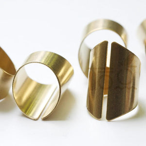 Raw Brass Finger Ring Base 30x20mm
