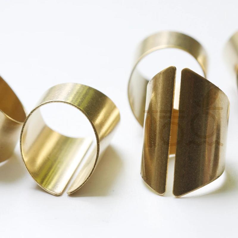 Raw Brass Finger Ring Base 30x20mm