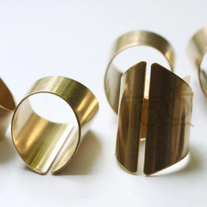 Raw Brass Finger Ring Base 30x20mm