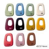 6pcs Oversized Mixed Colors Acrylic Hair Card Patch DIY Hand Jewelry