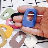6pcs Oversized Mixed Colors Acrylic Hair Card Patch DIY Hand Jewelry