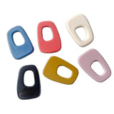 6pcs Oversized Mixed Colors Acrylic Hair Card Patch DIY Hand Jewelry