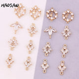 4Pcs Clear Crystal Charms Jewelry Accessories DIY Making