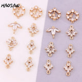 4Pcs Clear Crystal Charms Jewelry Accessories DIY Making