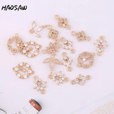 4Pcs Clear Crystal Charms Jewelry Accessories DIY Making