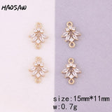 4Pcs Clear Crystal Charms Jewelry Accessories DIY Making
