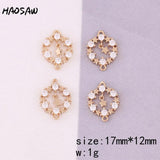 4Pcs Clear Crystal Charms Jewelry Accessories DIY Making