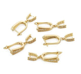 2pcs Plated Earring Hooks Clasps for Dangle Earrings DIY Jewelry