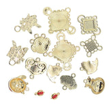 Chinese Style Enamel Alloy Blessings Charms for Jewelry Making