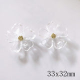 10 PCS Acrylic Pearl Flowers For DIY Jewelry Making