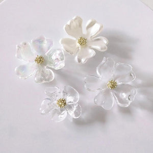 10 PCS Acrylic Pearl Flowers For DIY Jewelry Making
