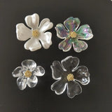 10 PCS Acrylic Pearl Flowers For DIY Jewelry Making