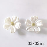 10 PCS Acrylic Pearl Flowers For DIY Jewelry Making