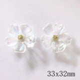 10 PCS Acrylic Pearl Flowers For DIY Jewelry Making