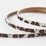 1M Length Leopard Print Flat Pu Leather Cord for Jewelry Making