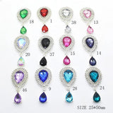 5pcs Mini Rhinestone Button Wedding Wine Glass Decoration