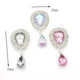 5pcs Mini Rhinestone Button Wedding Wine Glass Decoration