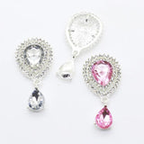 5pcs Mini Rhinestone Button Wedding Wine Glass Decoration
