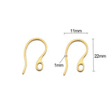 50Pcs Stainless Steel Earring Hooks for DIY Jewelry Making