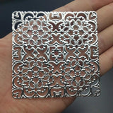 5pcs Metal Filigree Flowers Slice Charms 80mm Base Setting DIY Components