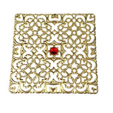 5pcs Metal Filigree Flowers Slice Charms 80mm Base Setting DIY Components