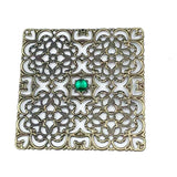 5pcs Metal Filigree Flowers Slice Charms 80mm Base Setting DIY Components