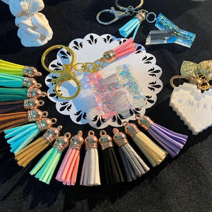 20pcs 38mm Leather Tassels Fringe For DIY Keychain Jewelry Making Craft