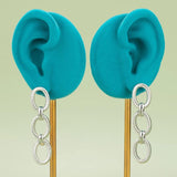 18k Rhodium Plated Drop Earrings for Women