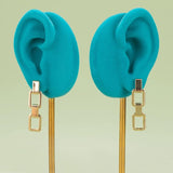 18k Rhodium Plated Drop Earrings for Women