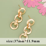 18k Rhodium Plated Drop Earrings for Women