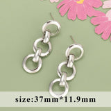18k Rhodium Plated Drop Earrings for Women