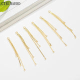 14K Real Plated Chain Earwires Earring Making Supplies Materials