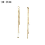 14K Real Plated Chain Earwires Earring Making Supplies Materials