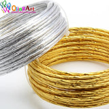 5M 2.0mm Pattern Aluminum Wire Silver Soft Craft DIY Jewelry Making