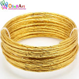 5M 2.0mm Pattern Aluminum Wire Silver Soft Craft DIY Jewelry Making