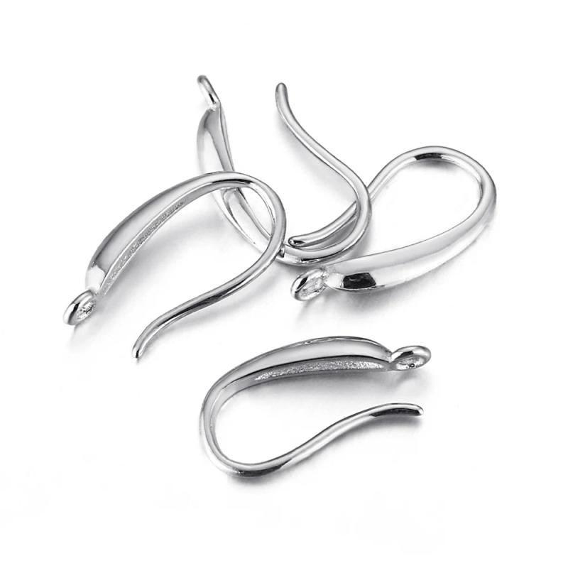 925 Sterling Silver Ear Hook Earrings Studs Base for Jewelry Making