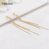 DIY 14k Plated Brass Tassel Chain Earring Backs Stopper Earnuts