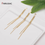 DIY 14k Plated Brass Tassel Chain Earring Backs Stopper Earnuts