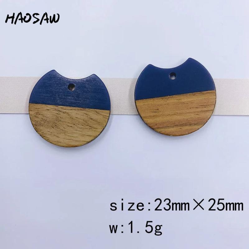4Pcs 23*25MM Wood HandMade Earring Findings