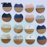 4Pcs 23*25MM Wood HandMade Earring Findings