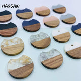 4Pcs 23*25MM Wood HandMade Earring Findings