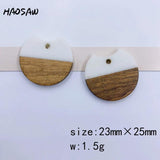 4Pcs 23*25MM Wood HandMade Earring Findings