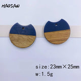 4Pcs 23*25MM Wood HandMade Earring Findings