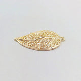 10 PCS Metal Alloy KC Plated Leaves Pendant Charms for Jewelry Making