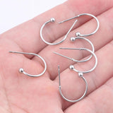 20pcs Stainless Steel 15mm 25mm Hoop Earring Posts Findings DIY Jewelry Making