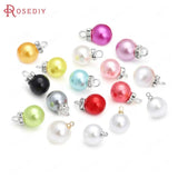 20PCS Plastic Pearls Round Ball Beads Charms Pendants Buttons