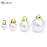 20PCS Plastic Pearls Round Ball Beads Charms Pendants Buttons