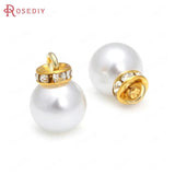 20PCS Plastic Pearls Round Ball Beads Charms Pendants Buttons