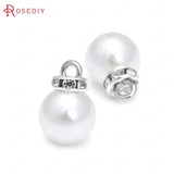 20PCS Plastic Pearls Round Ball Beads Charms Pendants Buttons